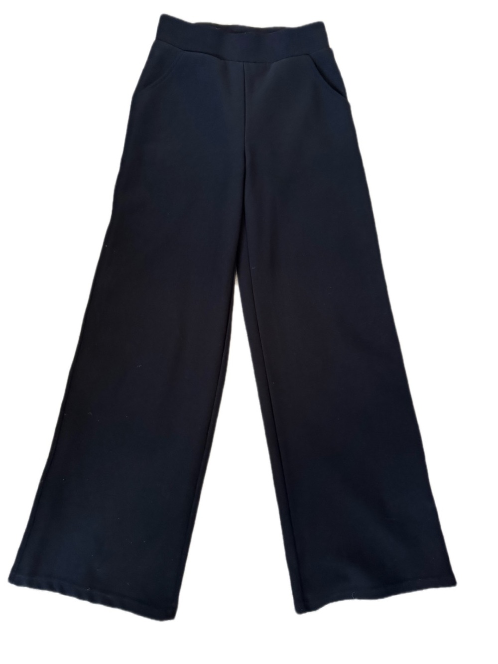 Wide Leg Pull-On Pants in Black